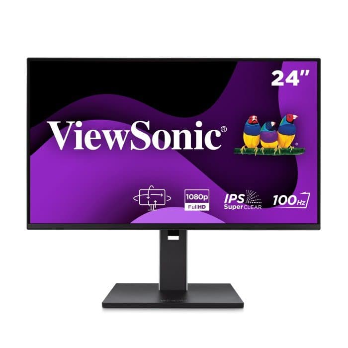ViewSonic 24in 1080p Ergonomic 100Hz Monitor With HDMI DisplayPort And USB Hub