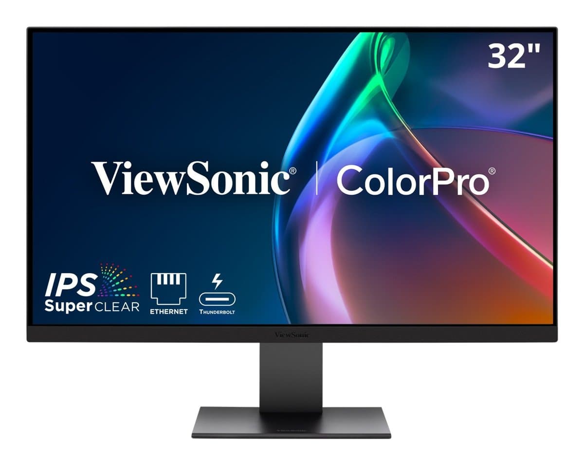 ViewSonic 32in Colorpro 4K UHD IPS Monitor With 100W Thunderbolt RJ45 Dci-P3 A