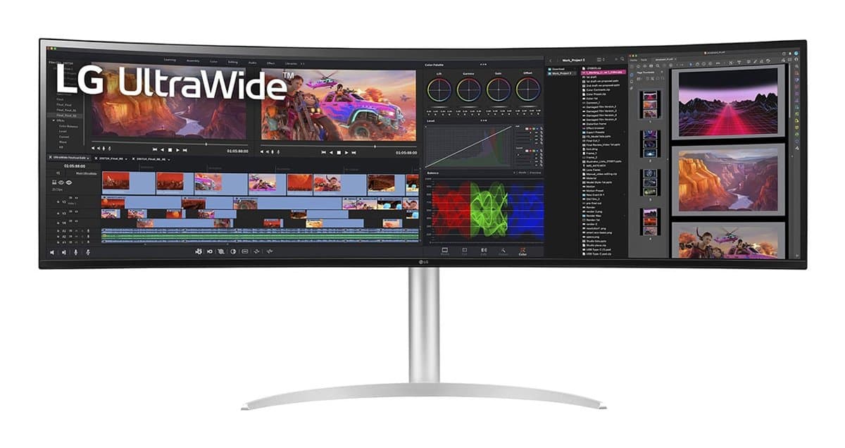 LG 49in LCD 5120X1440 Nanoips Monitor HDMI DP USB-C Swivel Pbp Spk Vesa