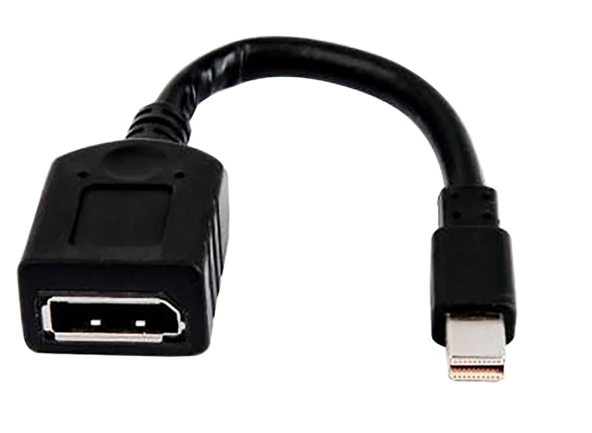HP Single Mini DisplayPort to DisplayPort Adapter Cable, Black, 90g