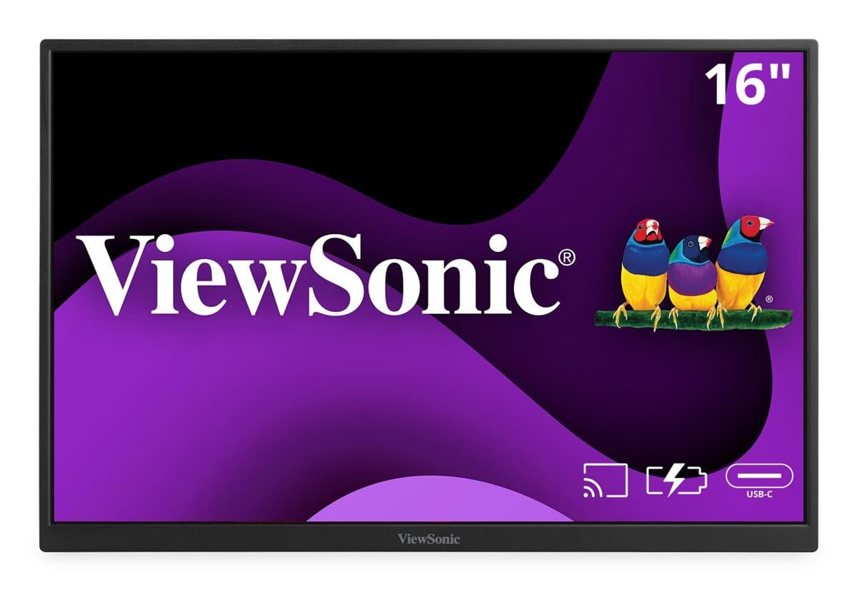 ViewSonic 16in Portable IPS Monitor With Built In Battery And Wireless Casti