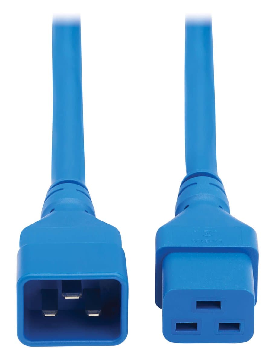 Eaton C20-C19 Power Extension Cord, 20A 250V, 12 AWG, 2 ft
