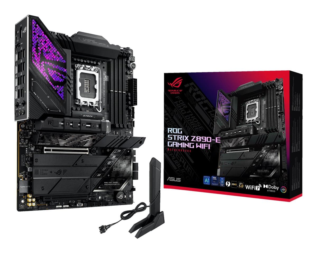 ASUS ROG STRIX Z890-E Gaming WiFi, Intel LGA 1851, DDR5 (192GB), WiFi 7, Thunderbolt 4