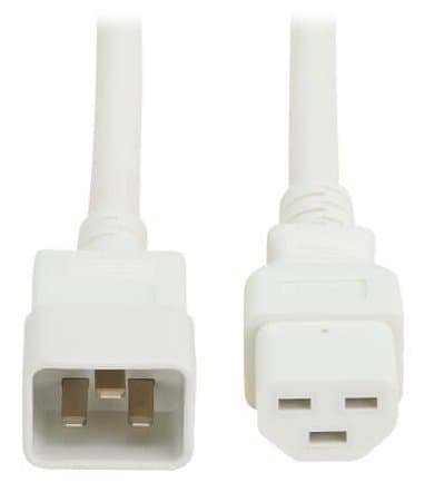 Eaton 4ft C20/C21 Heavy-Duty Power Cord, 20A, 250V, 12 AWG, White