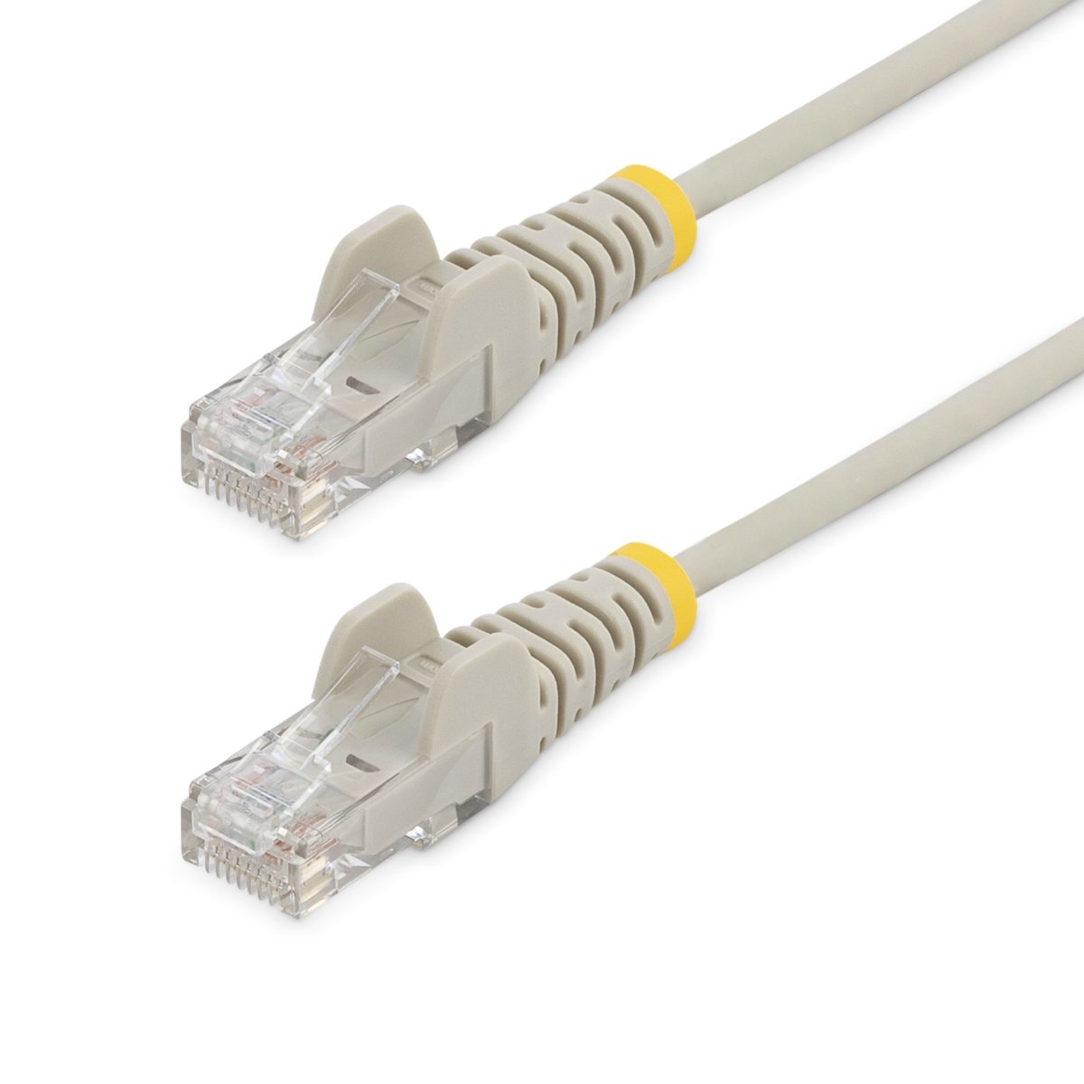 StarTech 1ft Slim Cat6 Ethernet Cable, 28AWG, Snagless RJ45, Gray