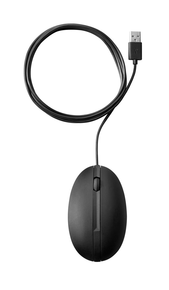 HP Wired 320M Mouse, Optical Sensor, 1000 DPI, USB Type-A, Ambidextrous
